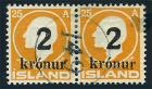 Norðunga numeral cancel #149 on 2kr on 25a orange pair