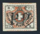 Switzerland-Zürich, 1850, 2½r black & red Winterthur