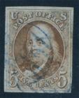USA, 1847, 5¢ red brown