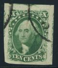 1855, 10¢ green, type III