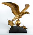 Molded Copper and Gilt American Eagle Weathervane