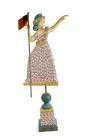 Standing Lady Liberty Folk Art Sculpture