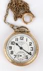 Antique B.W. Raymond Elgin Open Face Railroad Pocket Watch