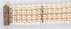 Cultured Pearl, Diamond, 14K Yellow Gold Bracelet