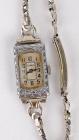 Antique Lady's Bulova 14K White Gold Wristwatch