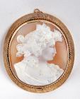 Antique Cameo, 14K Yellow Gold Brooch/Pendant