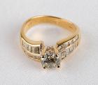 Lady's Diamond, 14K Yellow Gold Ring