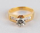 Lady's Diamond, 18K Yellow Gold Ring