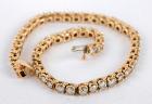 Diamond, 14K Yellow Gold Tennis Bracelet