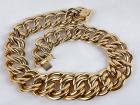 Large Graduating Double Link 14K Yellow Gold Necklace