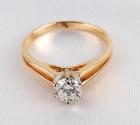 Lady's Diamond, 14K Yellow Gold Solitaire Ring