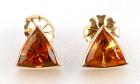 Citrine, 14K Yellow Gold Earrings