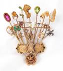 Antique & Vintage 14K Yellow Gold Pin Brooch