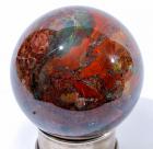 Petrified Rainbow Colored Wood Sphere