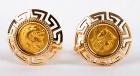 18K Yellow Gold, Ancient Roman Coin Design Cufflinks