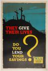 Vintage WWI Poster War Savings Stamps Campaign