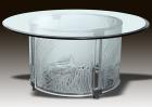 Magnificent 4 Panel Art Deco Lalique Crystal Table