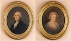 [Washington, George and Martha Washington] Chromolithograph Portraits