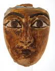 Wooden Mummy Mask Pigment in yellow, New Kingdom, 1570 - 1075 BC