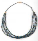 Dark Blue Faience Amarna Necklace, Middle Kingdom, 19th Dynasty, ca. 1550-1070