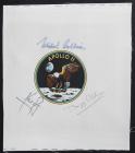 1969 Apollo 11 Crew Signed Beta Cloth Patch - 2