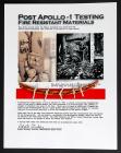 1967, Apollo Program flammability test teflon lacing & kapton coated wire