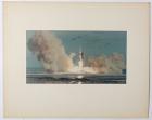 1971, Apollo 15 crew signed oversize launch photo