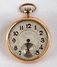 Waltham 14K Yellow Gold Open Face Pocket Watch