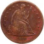 1866 Pattern Dollar. Copper, Reeded Edge. Judd-541. Pollock-606. Low Rarity 6