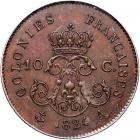 French Colonies. Essai 10 Centimes, 1824-A - 2