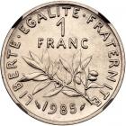 France. Platinum Piefort Franc, 1985 - 2