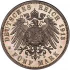 German States: Hamburg. 5 Mark, 1913-J - 2