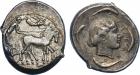 Sicily, Syracuse (Second Democracy, 466-405 BC), Silver Tetradrachm, 17.22g, 8h.