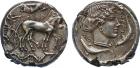 Sicily, Syracuse (Second Democracy, 466-405 BC), Silver Tetradrachm, 17.38g, 12h.