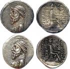 Artabanus III (126-122 BC), Silver Drachms (2), 4.01g, 12h, 3.74g, 12h.