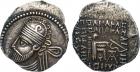 Vologases II (AD 76/7-79), Silver Drachm, 3.70g, 1h.