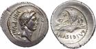 Sextus Pompey (son of Pompey the Great), Silver Denarius, 4.0g, 42-38 BC. EF