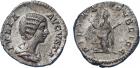 Julia Domna (wife of Septimius Severus), Silver Denarius, 3.38g, 6h. Choice VF C