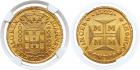 Joao V (1706-1750). Gold 20,000-Reis, 1727-M, Minas Gerais. NGC MS63