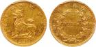 Mindon Min (1853-1878). Gold 5-Mu (½-Mohur), 1228CS (1866). Chinthe. Rev.