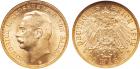 German States. Baden. Friedrich II (1907-1918). Gold 20-Marks, 1912-G (Fr 3760; KM 284; J 192).