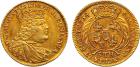 German States. Saxony. Friedrich August II (1733-1763), Duke, Elector and King of Poland as Augustus III. Gold 5-Thalers