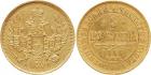 Alexander II, 1855-1881, 5 Roubles 1856 C??-AG. GOLD.