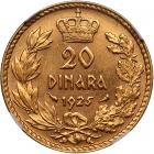 Yugoslavia. 20 Dinara, 1925 - 2