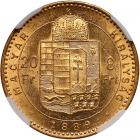 Hungary. 8 Forint-20 Francs, 1889-KB - 2