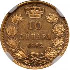 Serbia. 10 Dinara, 1882-V - 2