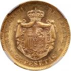 Spain. 25 Pesetas, 1878 (1878) DEM - 2