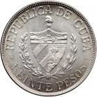 Cuba. Platinum 20 Pesos, 1915 Choice Brilliant Unc - 2