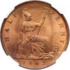 Great Britain. Halfpenny, 1862 - 2