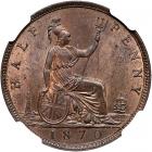 Great Britain. Halfpenny, 1870 - 2